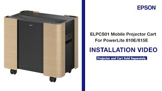 ELPCS01 Mobile Projector Cart  Installation Video [upl. by Naitsirk297]