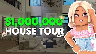 1000000 BLOXBURG HOUSE TOUR PART 1  Roblox Bloxburg  WITH VOICES [upl. by Christmas]