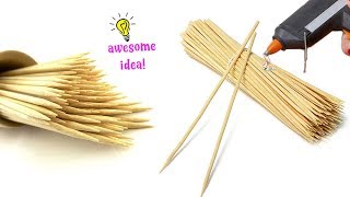 8 AWESOME WAYS TO MAKE WITH BAMBOO SKEWERS STICKS Best Reuse Ideas [upl. by Voss299]