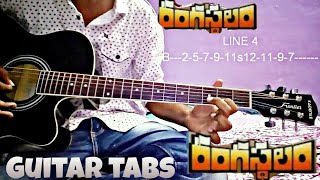 DSP solo guitar tabsRangasthalam Yentha sakkagunnave song [upl. by Studner]