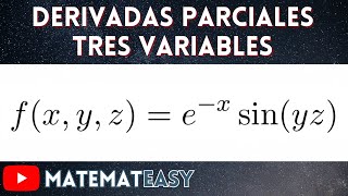 📌 Derivadas Parciales  Función de Tres Variables [upl. by Nerrawed288]