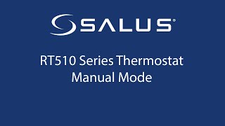 RT510 Series Thermostat  Manual Mode [upl. by Milena]