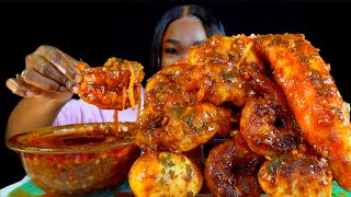 KING CRAB SEAFOOD BOIL MUKBANG  DESHELLED  SEAFOOD BOIL MUKBANG  Seafood Mukbang [upl. by Bernj]