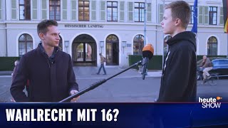 Was hat die CDU dagegen dass 16Jährige wählen dürfen  heuteshow vom 12112021 [upl. by Ellebasi]