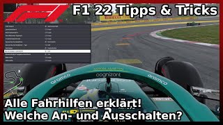 F1 22 Alle Fahrhilfen erklärt Schneller und besser werden in F1 22  Deutsch  German [upl. by Oisangi]