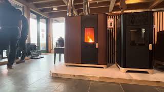 Jøtul PF 912S pellet stove burning live Beacon stoves [upl. by Wey]