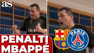 REACCIÓN de RONCERO con el PENALTI de MBAPPÉ que DEJA al BARÇA fuera de EUROPA [upl. by Chace]