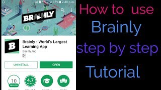 How to use brainly in hindi Best learning app👍👍👍 [upl. by Ellehcear]