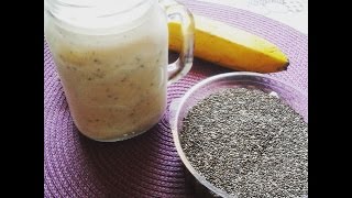 Como hacer Batido de platano y Chia Facil [upl. by Yrennalf862]