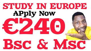 PAY €240YEAR TO STUDYAPPLY NOWA CHEAP SCHOOL IN EUROPE TO CHECK [upl. by Newmann614]