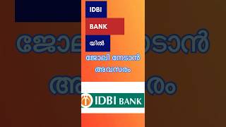 IDBI BANK യിൽ ജോലി നേടാൻ അവസരം Bank Recruitment 2024 VTECH8825 bankfinancing jobassismanager [upl. by Hcirdeirf753]