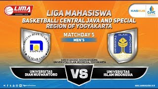 UNIV DIAN NUSWANTORO VS UNIV ISLAM INDONESIA MENS LIMA BASKETBALLKASKUS CJYC 2018 [upl. by Ripp192]