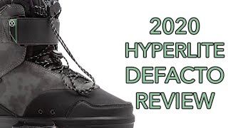 2020 Hyperlite Defacto Wakeboard Binding Review  Wake Board Boot [upl. by Charita]