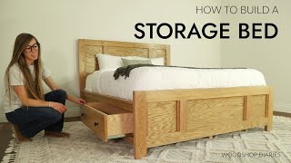 How to Build a Storage Bed with Built In Drawers [upl. by Ji]