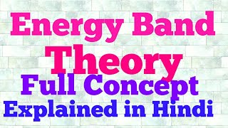 energy band theory hindi [upl. by Ellerrehs]