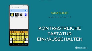 Kontrastreiche Tastatur  Samsung Android 11  One UI 3 [upl. by Outhe]