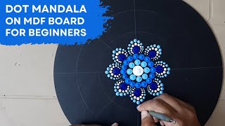 Dot Mandala for MDF Dot mandala for beginners  Step by step  1  2021  ATM Creations [upl. by Dnartreb635]