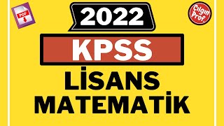 31 Temmuz 2022 KPSS LİSANS MATEMATİK PDF  2022 KPSS Matematik Soru Çözümleri [upl. by Deelaw591]