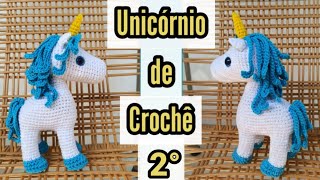 Unicórnio de Crochê  Unicórnio Amigurumi  26cm  23 [upl. by Sivrat]