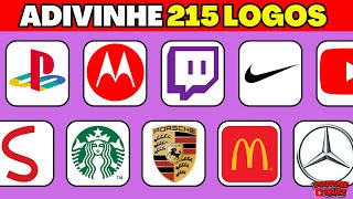 MARATONA LOGOS  ADIVINHE A MARCA PELO LOGO EM 3 SEGUNDOS  215 LOGOS FAMOSOS  QUANTOS VOCÊ ACERTA [upl. by Aicatsana929]