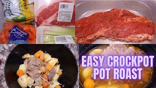 MY FIRST TIME COOKING CROCKPOT POT ROASTCOOK WITH ME cookwithme potroast howto [upl. by Cence106]