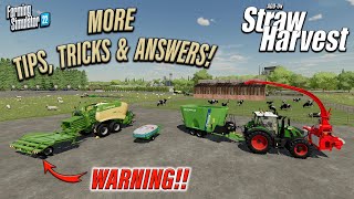 TESTING TIPS amp TRICKS PELLETS with ANIMALS FS22 STRAW HARVEST PACK [upl. by Blanchard716]