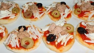 Mini Pizza  طريقة تحضير الميني بيتزا فى المنزل خطوة بخطوة [upl. by Ameluz156]