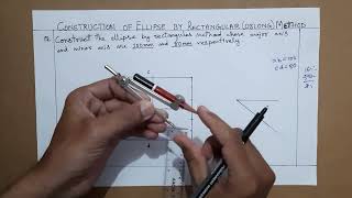 How to Construct Ellipse by Rectangular Method or Oblong Method [upl. by Slerahc]