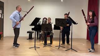 Michel Corrette  Le Phénix Bassoon Quartet 1st movement [upl. by Eniksre]