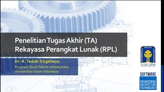 Penelitian Tugas Akhir RPL [upl. by Ialocin719]