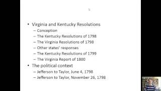 Constitutional History Lecture 13 Federalists Off the Rails [upl. by Karolyn]