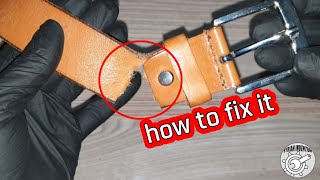 How to Fix a Broken Leather Belt  DIY Leather Belt Repair [upl. by Anaik]