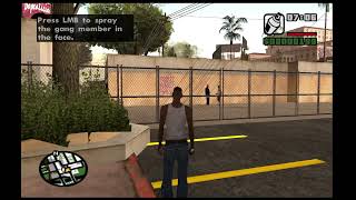 GTA San Andreas  Third Mission Walkthrough Tagging Up Turf [upl. by Lebatsirhc]