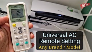 New Universal AC Remote Setting  Chunghop K 1028E Setup Any BrandModel [upl. by Aikemet]