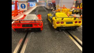 NSR vs NINCO  The Ultimate Test  NSR Mosler vs Ninco Mosler Racing on a 185 m slotcar track [upl. by Ahsla247]