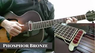 Archtop Guitar Flatwound VS 8020 Bronze VS Phosphor Bronze Unplugged Gretsch G9555 [upl. by Lallage]