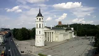 Lithuania Vilnius cathedral square live webcam 17aug2024 timelpse🇱🇹 [upl. by Oznecniv860]