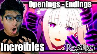 ME SORPRENDIERON 🔥  ReZERO OPENINGS y ENDINGS REACCIÓN [upl. by Atikihc]