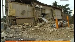 Lyon un mur seffondre sur une voiture [upl. by Camroc]