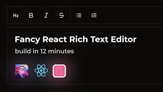 Build a Rich Text Editor in Next 13 Tutorial [upl. by Nicki542]