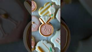 💍💍 enlightenedbakery royalicing sugarcookies engagementcookies love e [upl. by Yllop588]