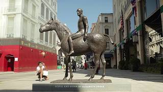 Dame Elisabeth Frink Horse and Rider sculpture unveiled on Bond Street [upl. by Lionel]