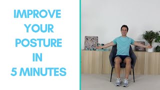 Simple Posture Exercises For Seniors Fitter in 5  5Mins  More Life Health [upl. by Demaggio]