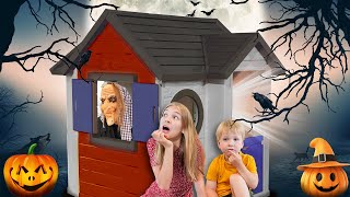 Amelia Avelina amp Akim Halloween story with the Witch house [upl. by Hakaber915]