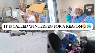 WINTER IN WINNIPEG CANADA 🇨🇦 IS NOT FOR THE WEAK  I CARGOED TRADITIONAL ATTIRES FROM NIGERIA 🇳🇬 [upl. by Aitnas]