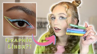 BOLD GRAPHIC EYELINER for DownwardHooded Eyes  Beginner boldeyeliner [upl. by Leigha1]