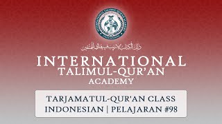 TarjamatulQuran  Indonesian  Surah Aale Imran  v131134  Lesson 98  ITQA [upl. by Couchman]