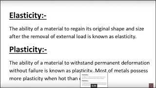 Mechanical Properties Strength Hardness Toughness Elasticity Plasticity Ductility [upl. by Sawyer814]