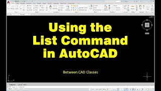 Using the List Command in AutoCAD [upl. by Airdnoed]