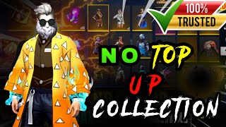 free fire no top up collection🎀  ff best collation video 😂 [upl. by Ettenom]